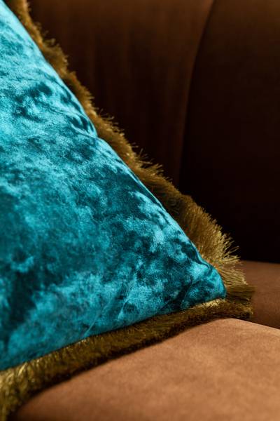 Dekokissen Cannes Petrol - Blau - Polyester PVC - 45 x 8 x 45 cm