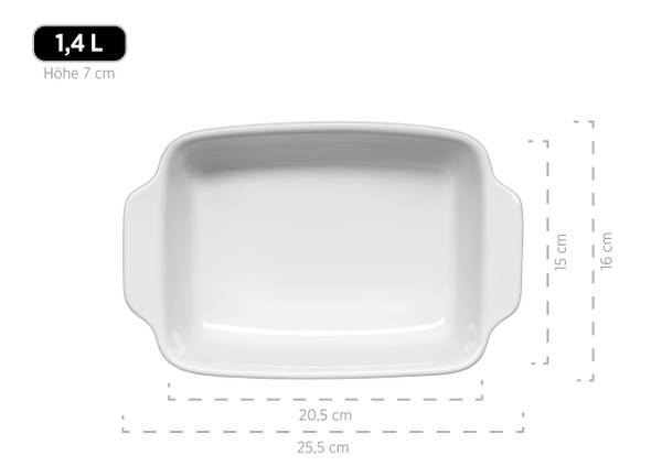 Auflaufform Kitchen  Time Typ B - Keramik - Grau