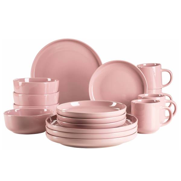 Kombiset Alenia 16-teilig - Keramik - Pink