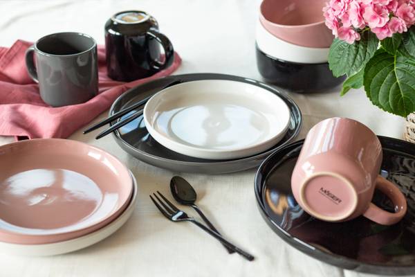 Kombiset Alenia 16-teilig - Keramik - Pink