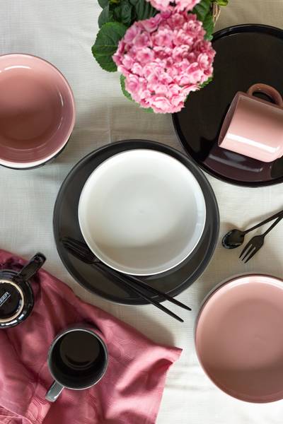 Kombiset Alenia 16-teilig - Keramik - Pink