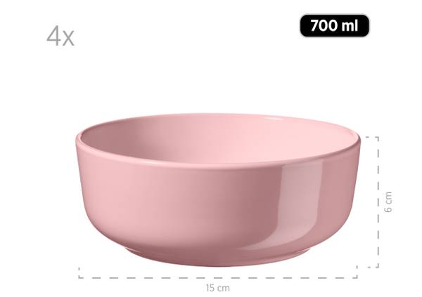 Kombiset Alenia 16-teilig - Keramik - Pink