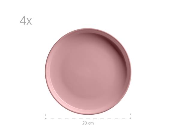 Kombiset Alenia 16-teilig - Keramik - Pink