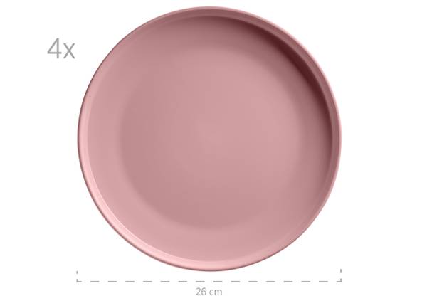 Kombiset Alenia 16-teilig - Keramik - Pink
