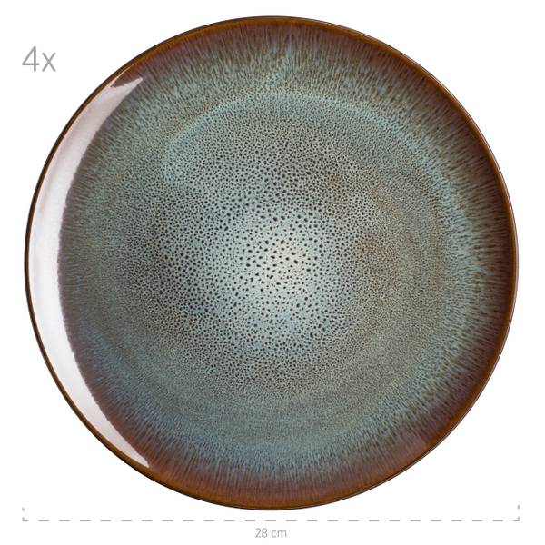 Kombiset Teona 20-teilig - Keramik - Schwarz
