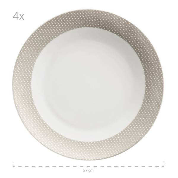 Kombiservice Kitchen Time 16-teilig - Porzellan - Beige