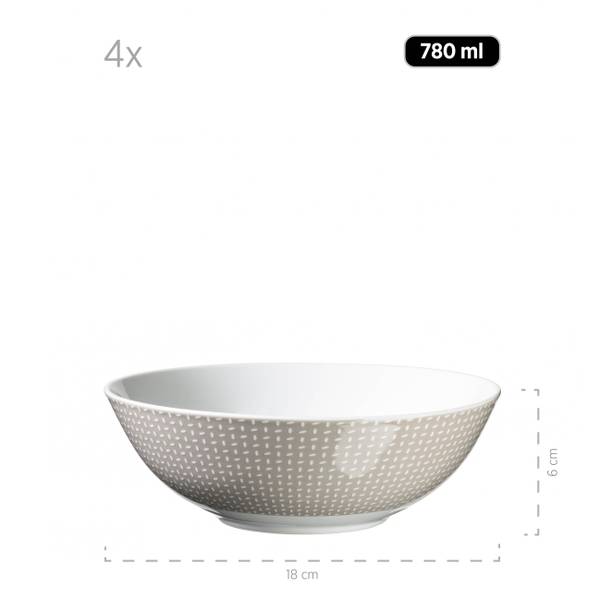 Kombiservice Kitchen Time 16-teilig - Porzellan - Beige