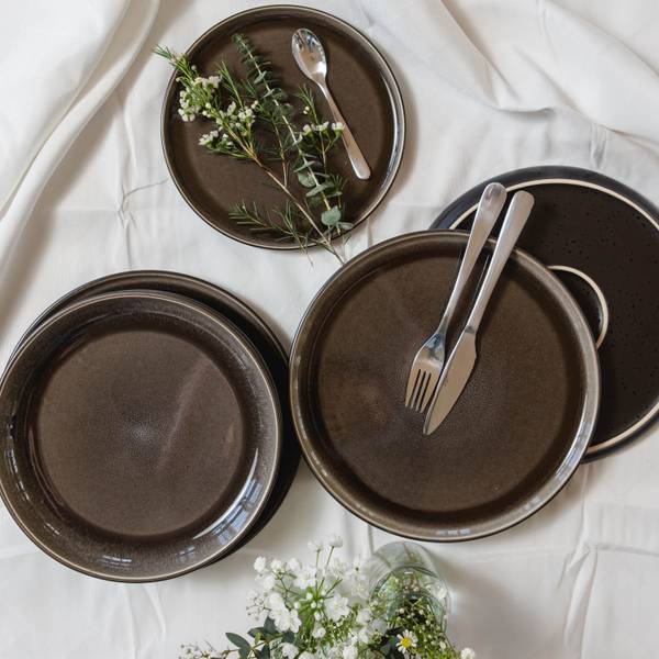 Tellerset Niara 4er-Set - Keramik - Mehrfarbig