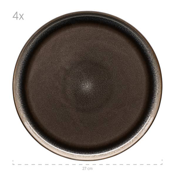 Tellerset Niara 4er-Set - Keramik - Mehrfarbig