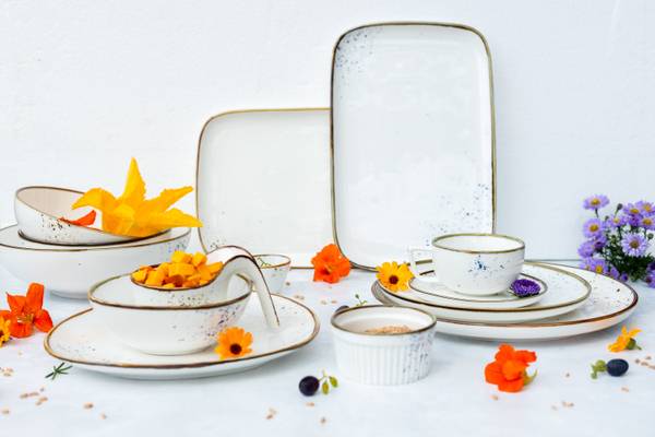 Kombiservice Pintar 16-teilig - Porzellan - Beige - Creme / Braun