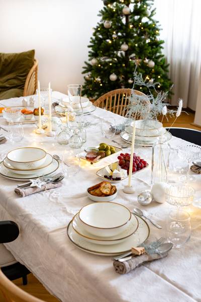 Kombiservice Pintar 16-teilig - Porzellan - Beige - Creme / Braun