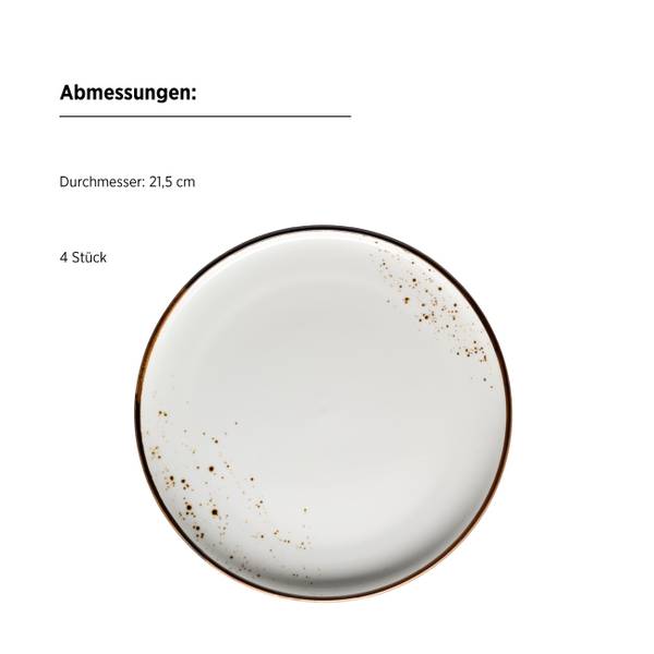 Kombiservice Pintar 16-teilig - Porzellan - Beige - Creme / Braun