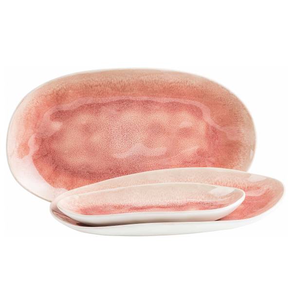 Servierplatten Frozen 3-teilig - Keramik - Pink