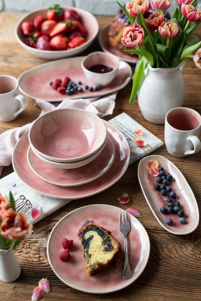 Servierplatten Frozen 3-teilig - Keramik - Pink