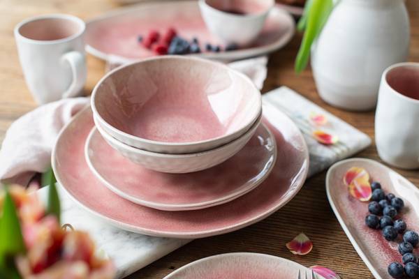 Servierplatten Frozen 3-teilig - Keramik - Pink