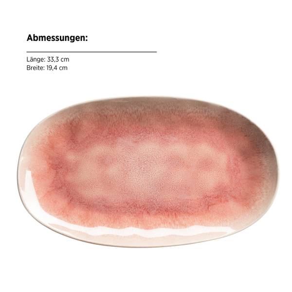 Servierplatten Frozen 3-teilig - Keramik - Pink