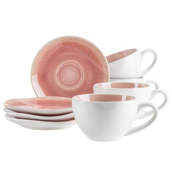 Kaffeetassenset Frozen 8-teilig - Keramik - Babyrosa