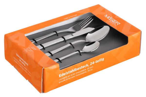 Besteckset Cindy 24-teilig - Edelstahl - Silber