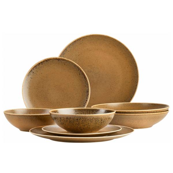Kombiservice Grumpy 8-teilig - Porzellan - Beige