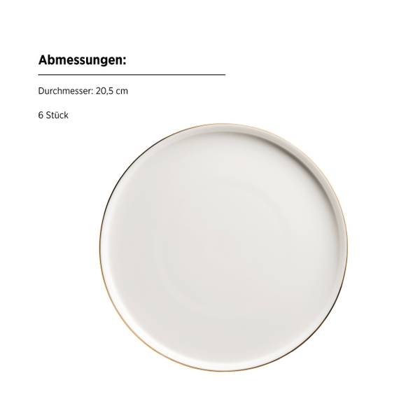Kaffeeservice Sita 18-teilig - Porzellan - Weiß / Gold