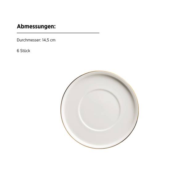 Kaffeeservice Sita 18-teilig - Porzellan - Weiß / Gold