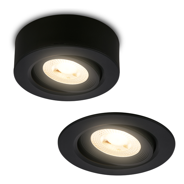 LED Ein- & Aufbauleuchte Desi Typ B - Schwarz