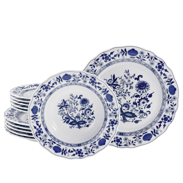 Tafelservice Flora Zwiebel 12-teilig - Multicolor - Porzellan - 27 x 31 x 31 cm