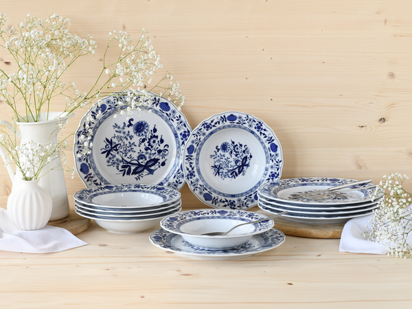 Tafelservice Flora Zwiebel 12-teilig - Multicolor - Porzellan - 27 x 31 x 31 cm