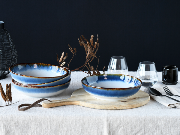 Schalen Cascade 4er-Set Typ B - Blau