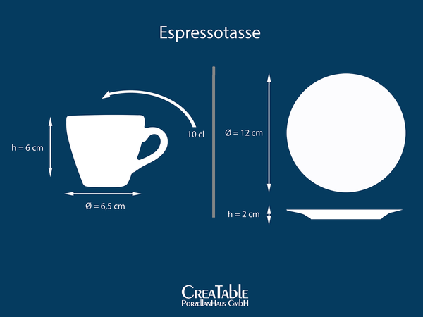 Espressoset Nature Green Life 8-teilig - Grün - Porzellan