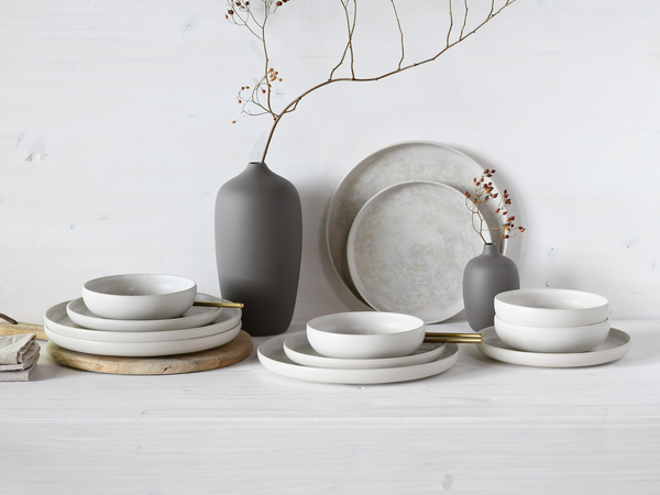 Tellerset Uno Athena 12-teilig - Weiß - Porzellan