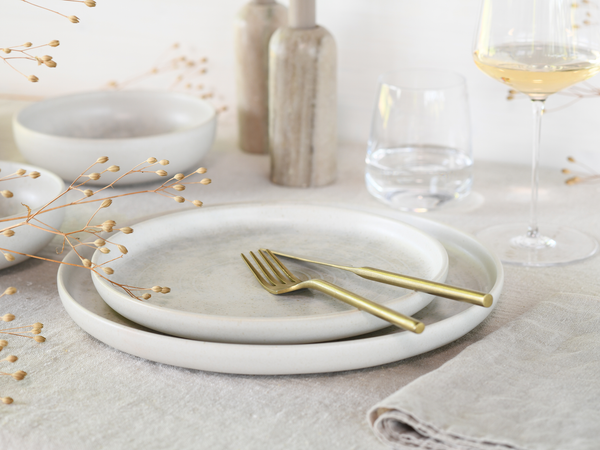 Tellerset Uno Athena 12-teilig - Weiß - Porzellan