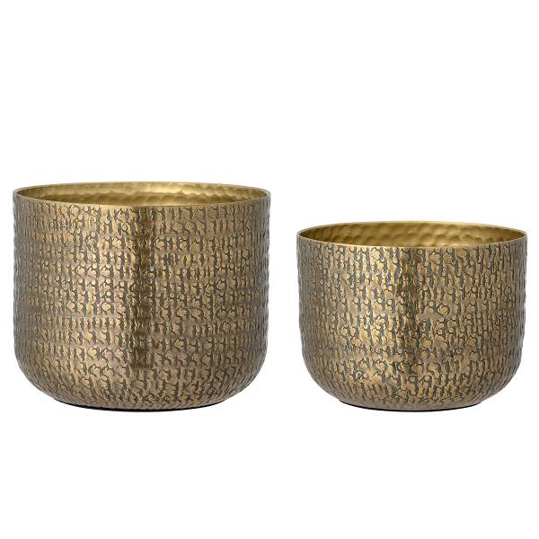 Blumentopf Constance 2-teilig - Messing - Eisen