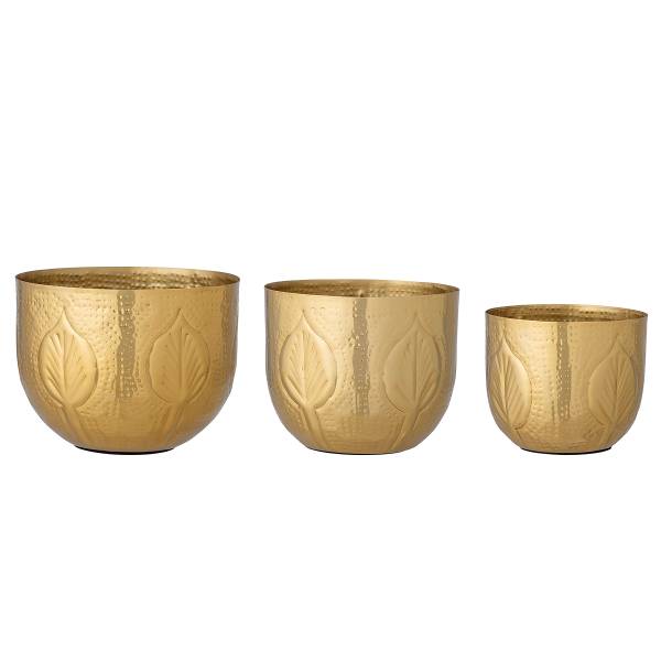 Blumentopf Bati 3-teilig - Messing - Eisen