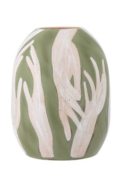 Vase Adalena - Grün - Keramik - 31 x 24 x 24 cm