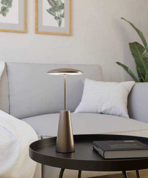 LED-Tischleuchte Piccola - Stahl / Kunststoff - 1-flammig - Bronze