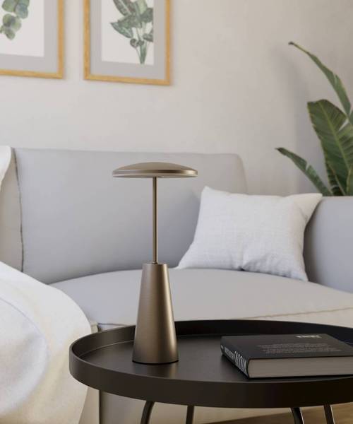 LED-Tischleuchte Piccola - Stahl / Kunststoff - 1-flammig - Bronze