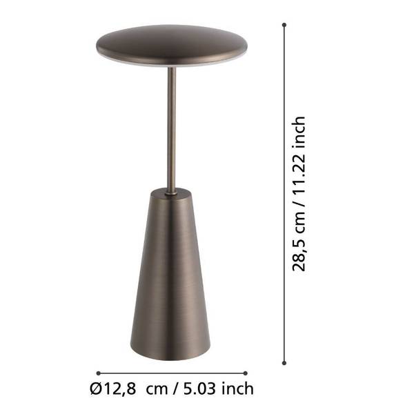 LED-Tischleuchte Piccola - Stahl / Kunststoff - 1-flammig - Bronze