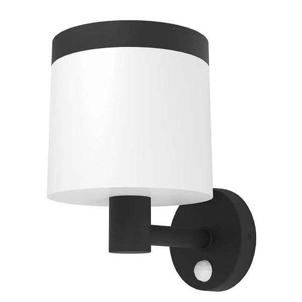 LED-Wandleuchte Pantete - Kunststoff - Schwarz/Weiß - 1-flammig