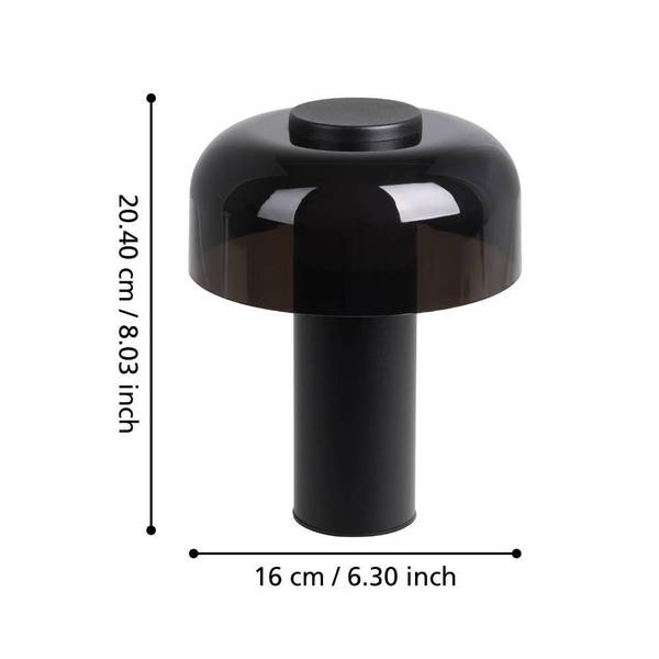 LED-Tischleuchte Ponente - Stahl / Kunststoff - 1-flammig - Schwarz