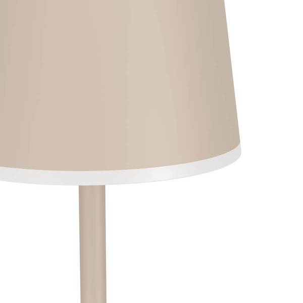 LED-Stehleuchte Mannera - Stahl / Kunststoff - 1-flammig - Sand / Weiß