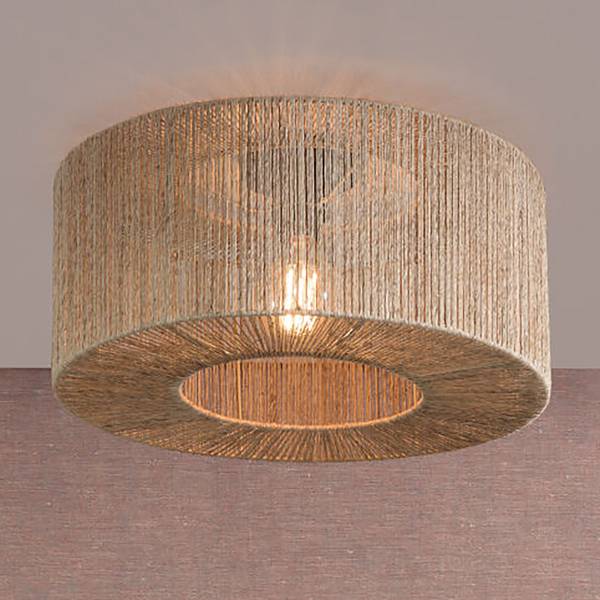 Deckenleuchte Iguazu Typ A - Beige - Jute - 50 x 22 x 50 cm