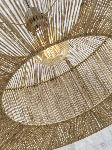 Deckenleuchte Iguazu Typ A - Beige - Jute - 50 x 22 x 50 cm