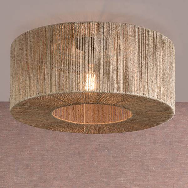 Deckenleuchte Iguazu Typ C - Beige - Eisen - Jute - 60 x 25 x 60 cm