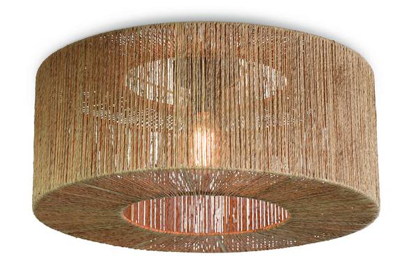 Deckenleuchte Iguazu Typ C - Beige - Eisen - Jute - 60 x 25 x 60 cm