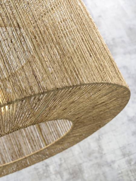 Deckenleuchte Iguazu Typ C - Beige - Eisen - Jute - 60 x 25 x 60 cm
