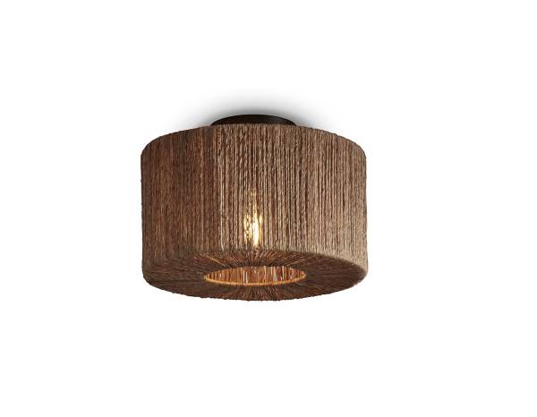 Deckenleuchte Iguazu Typ D - Beige - Eisen - Jute - 30 x 16 x 30 cm