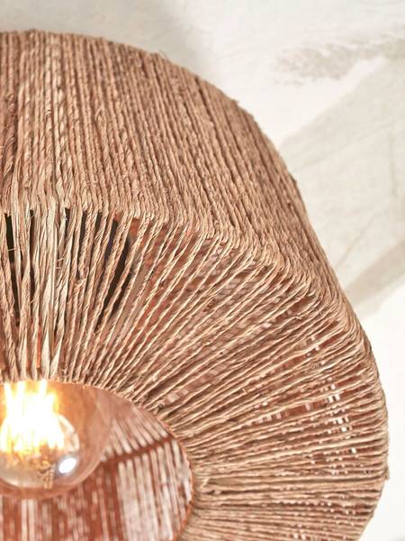 Deckenleuchte Iguazu Typ D - Beige - Eisen - Jute - 30 x 16 x 30 cm