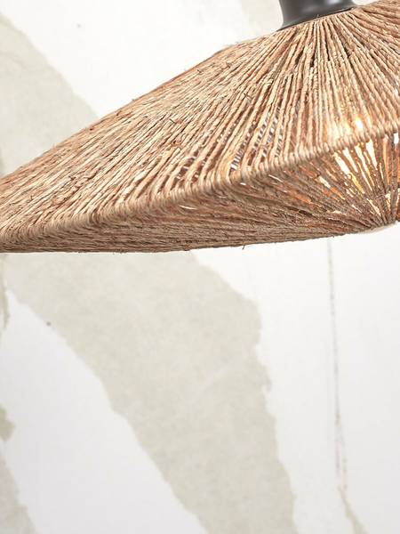 Deckenleuchte Iguazu Typ B - Beige - Eisen - Jute - 55 x 14 x 55 cm