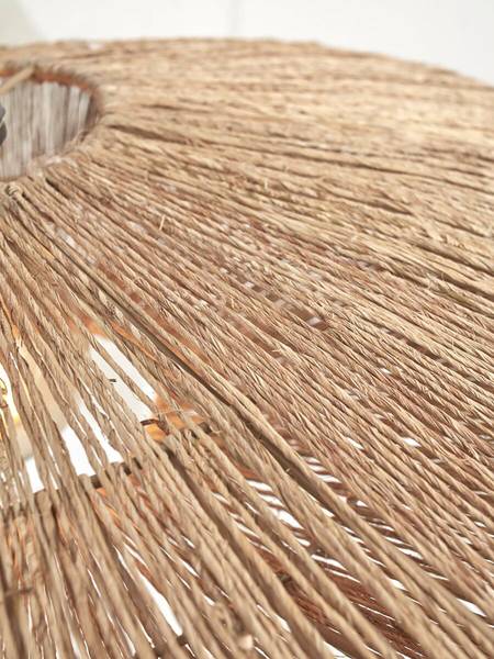 Deckenleuchte Iguazu Typ B - Beige - Eisen - Jute - 55 x 14 x 55 cm